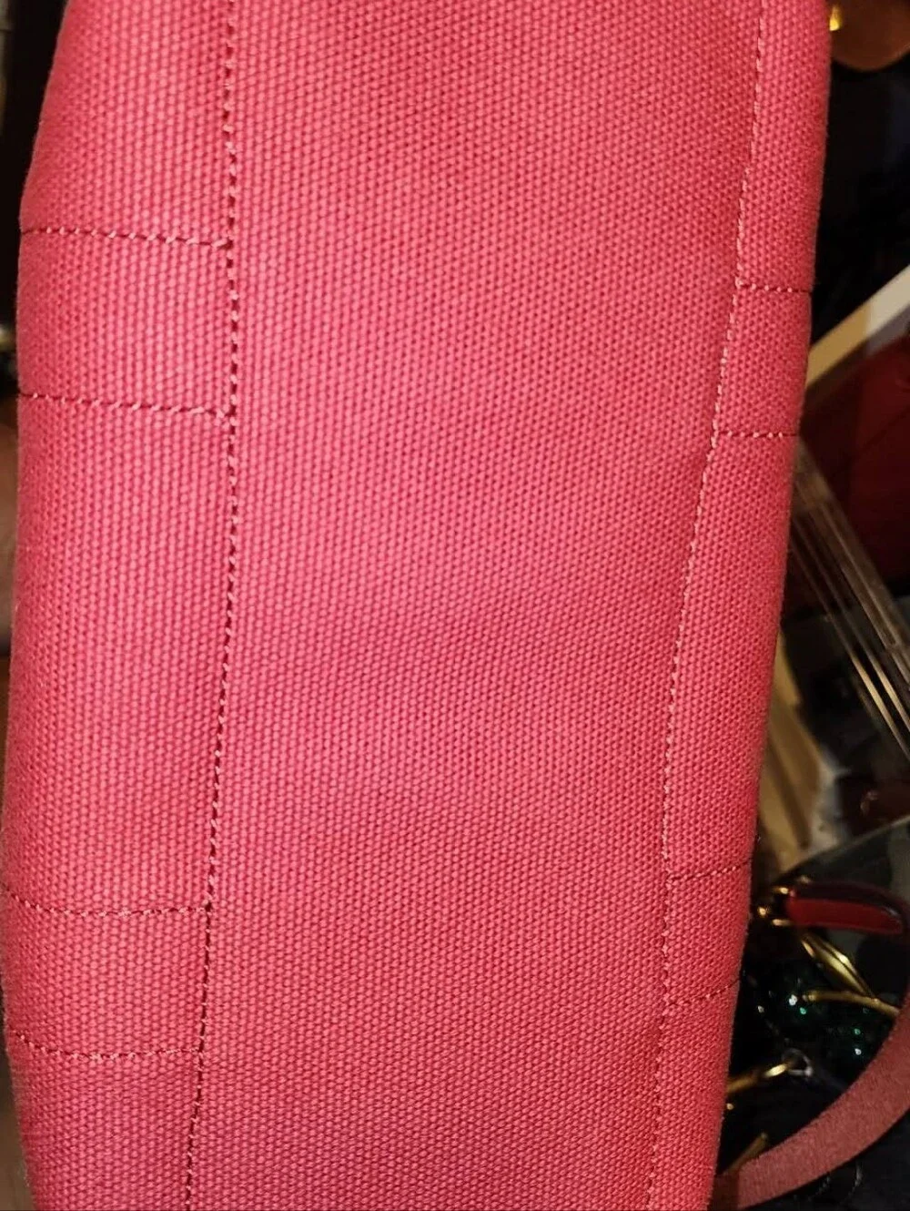 Coach Red Canvas Embroidered Tote Bag - Picture 4 of 4